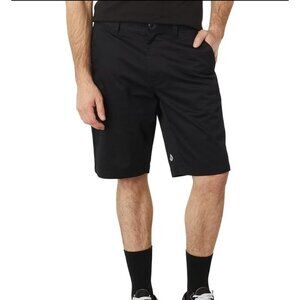 Volcom Mens Black Stretch Chino Shorts Size 40 Cotton/Polyester Blend